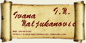 Ivana Maljukanović vizit kartica